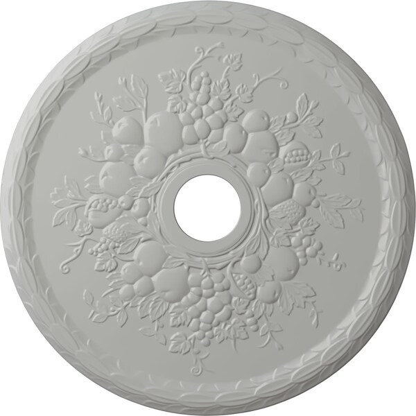 Ekena Millwork Grape Ceiling Medallion (Fits Canopies up to 3 5/8"), 22 5/8"OD x 3 5/8"ID x 5/8"P, Frost CM22GRFRF - main